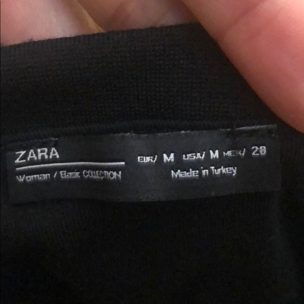 Zara black off the shoulder midi dress - Picture 3 of 4